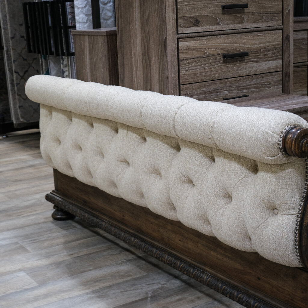 Orig Price $5869 - Rhapsody Tufted Sleigh Bed