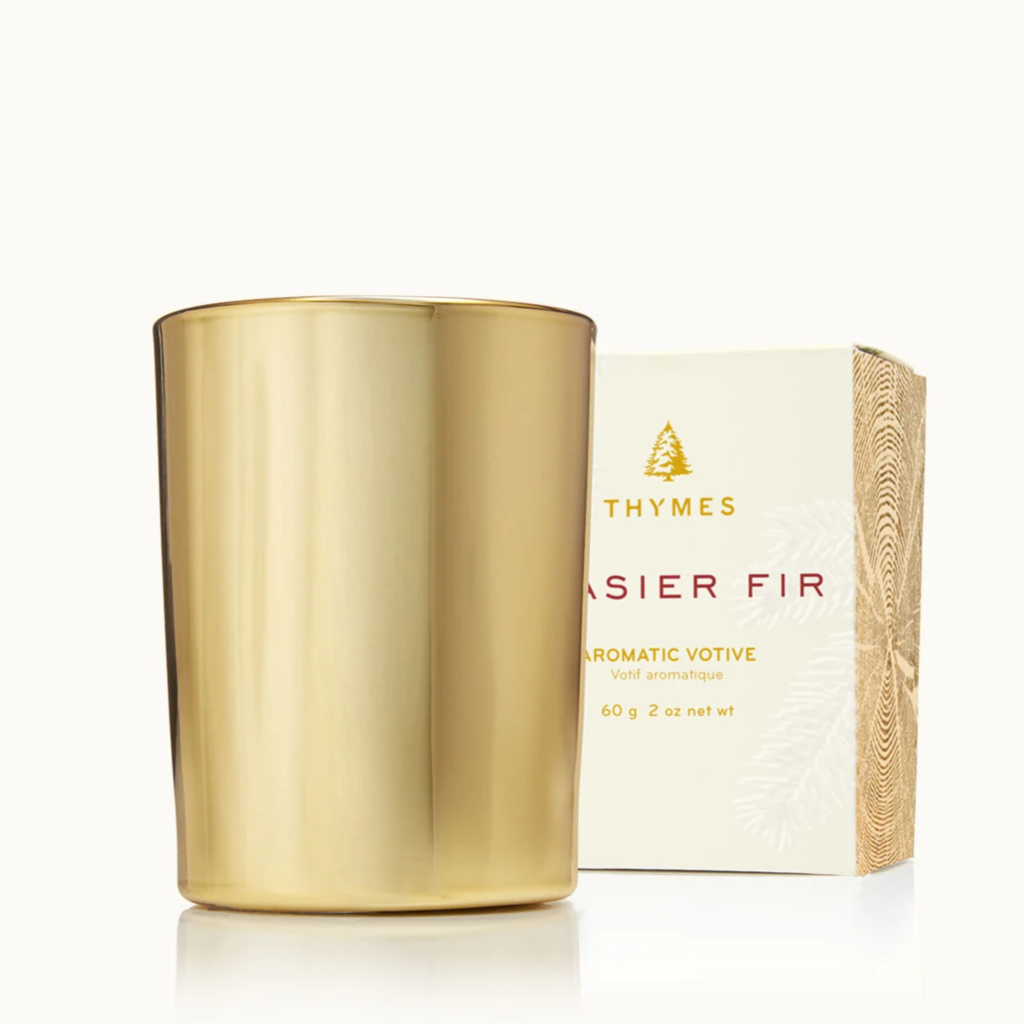 Frasier Fir Gilded Votive Candle