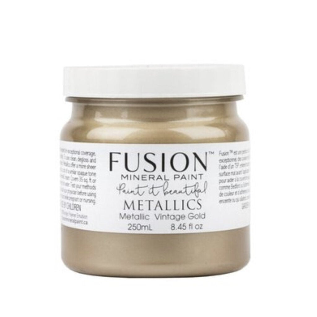 Fusion Mineral Paint - METALLIC Vintage Gold (Half Pint) 8.45oz
