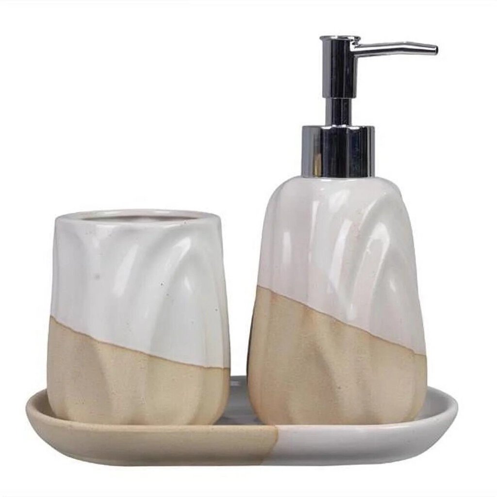 3 Pc. Stoneware Soap Dispenser Set