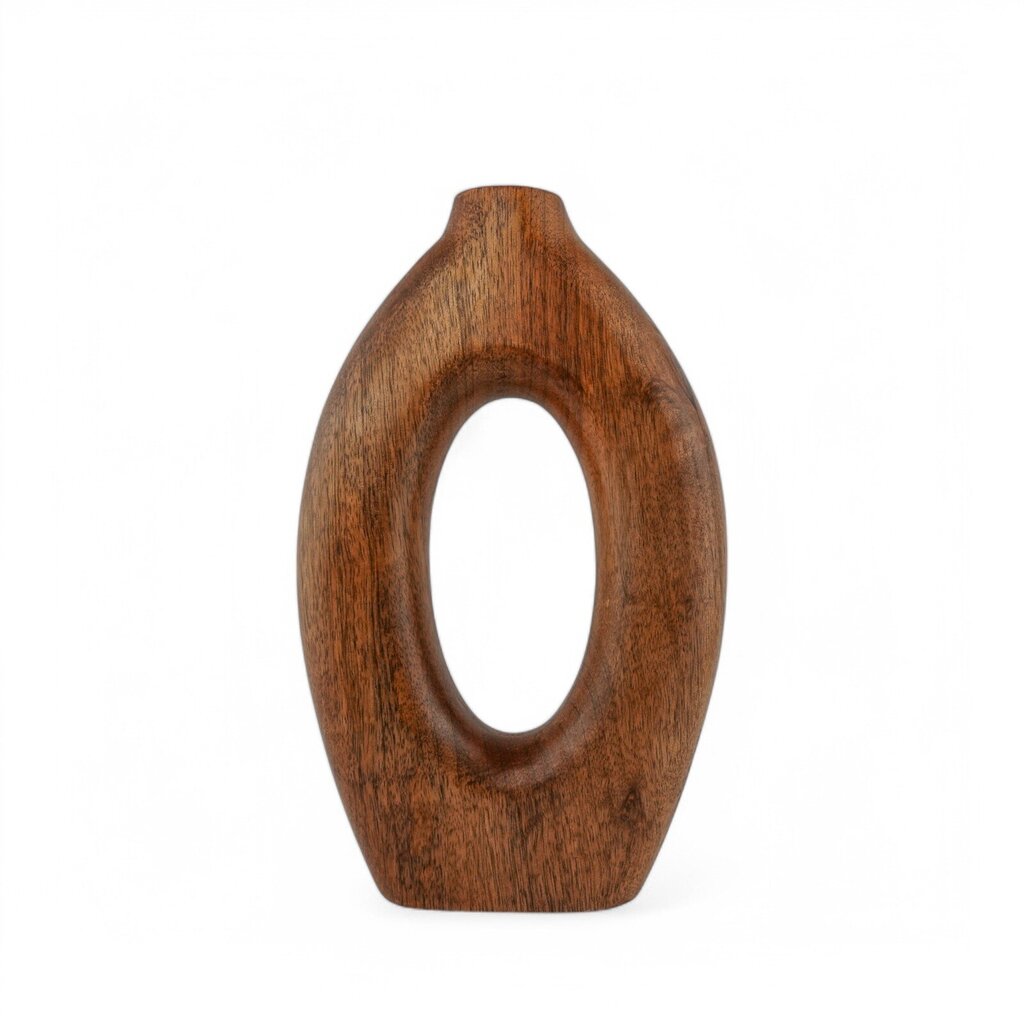 Wooden Circular Vase