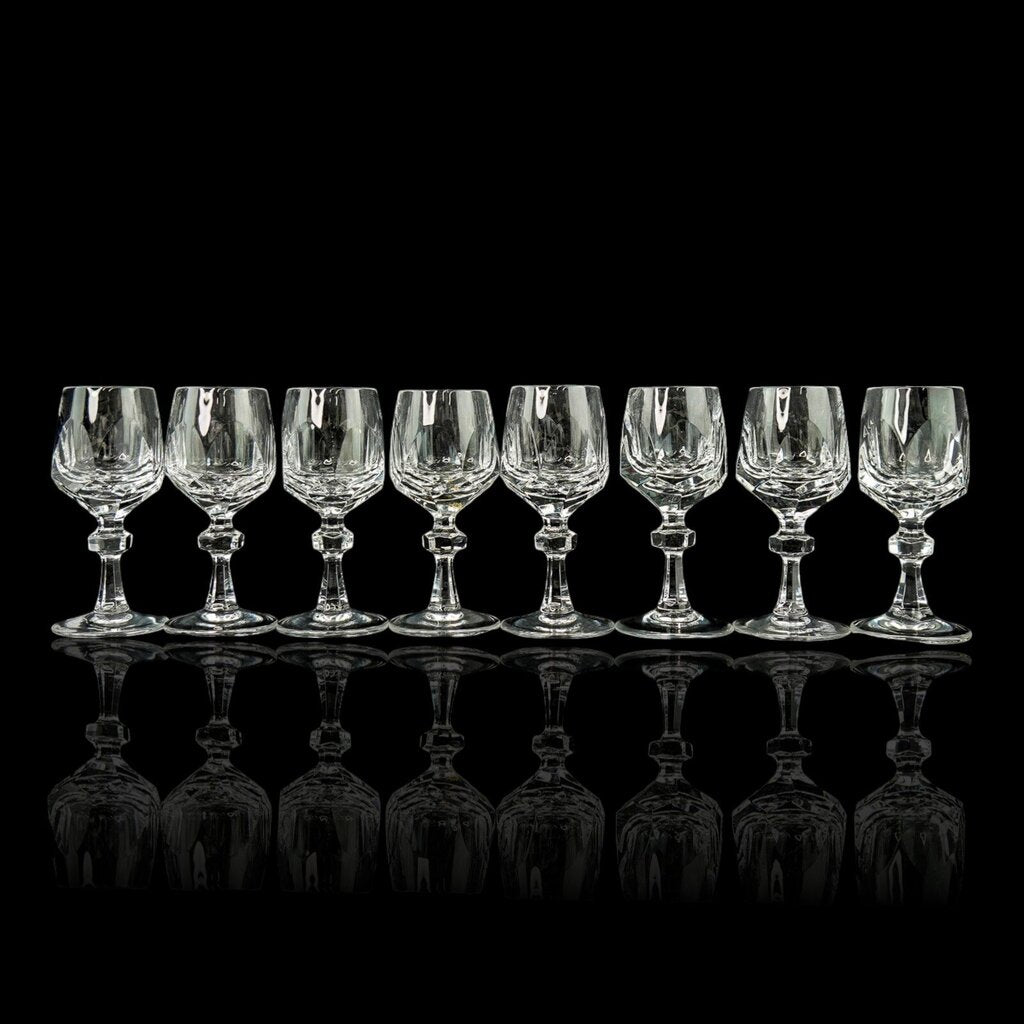 Set of 8 Crystal Cordials - Alexandra