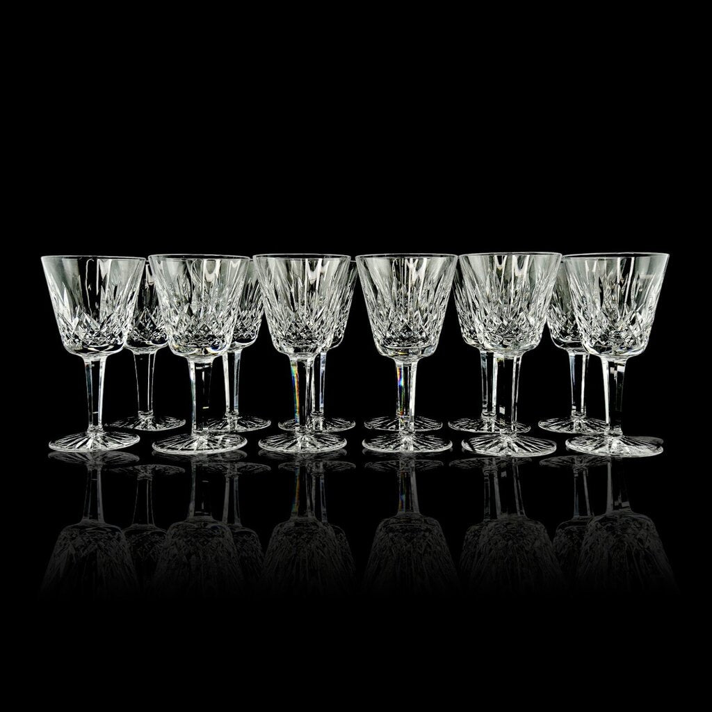 Set of 12 Crystal Wine Glasses - Lismore
