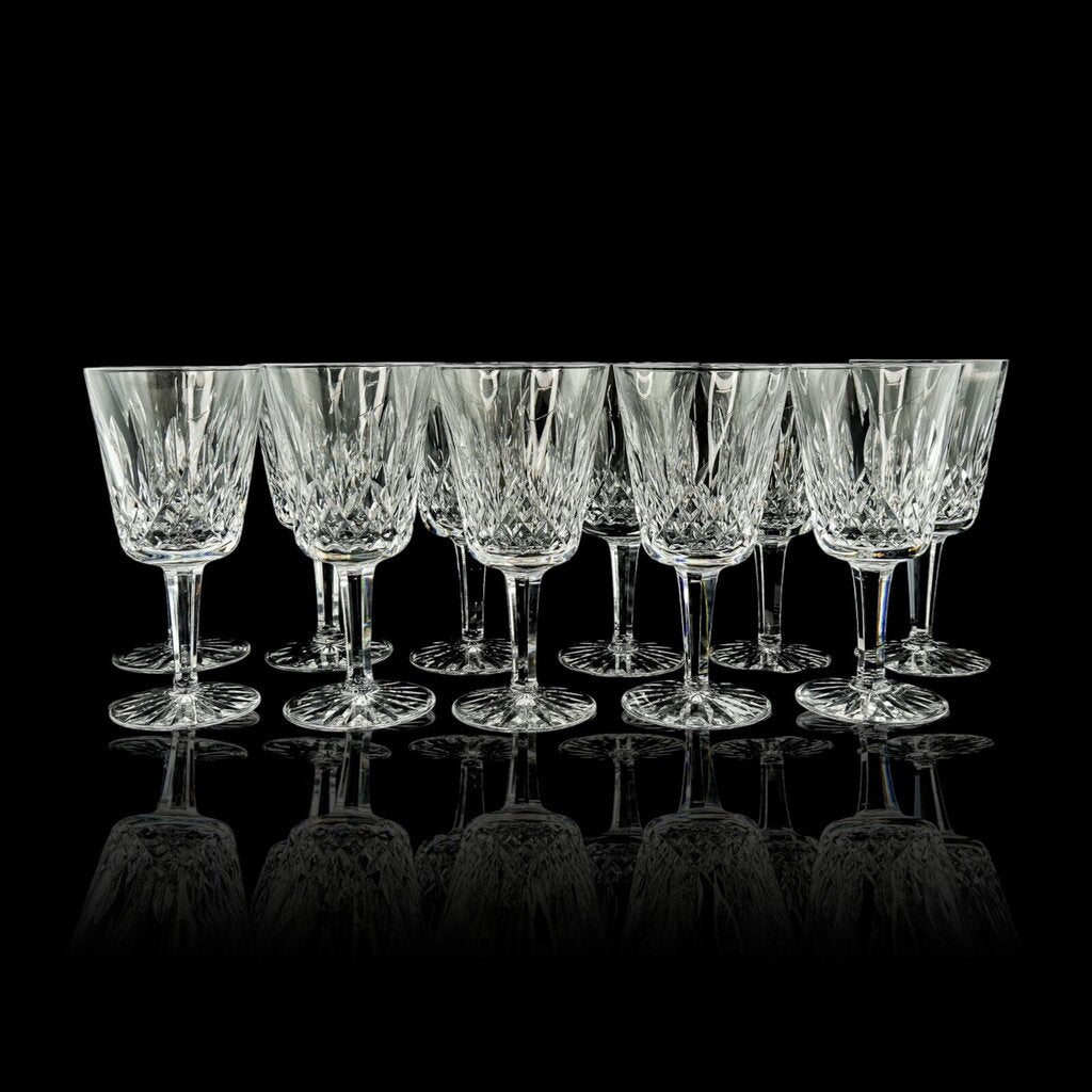 Set of 11 Crystal Goblet Glasses - Lismore