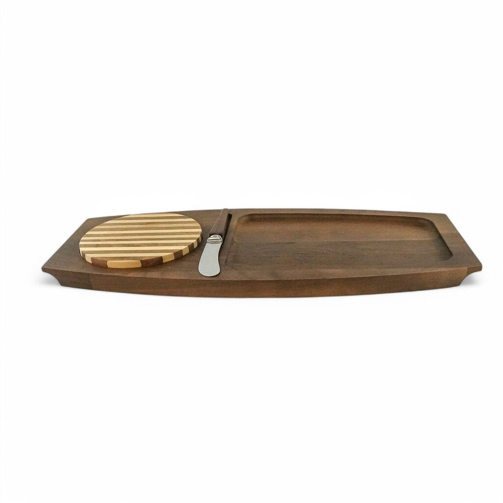 MCM Walnut Cheese Board - Box