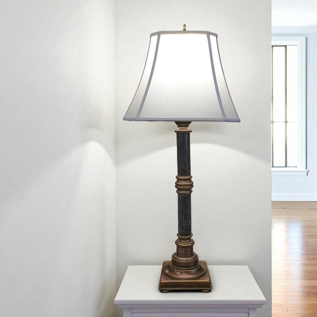 Faux Marble Column Lamp