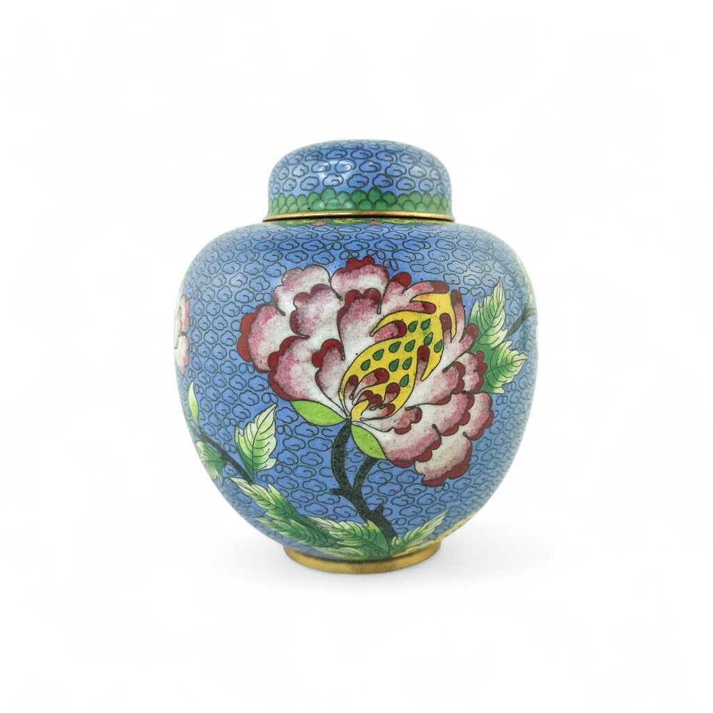 Enamel Lidded Ginger Jar