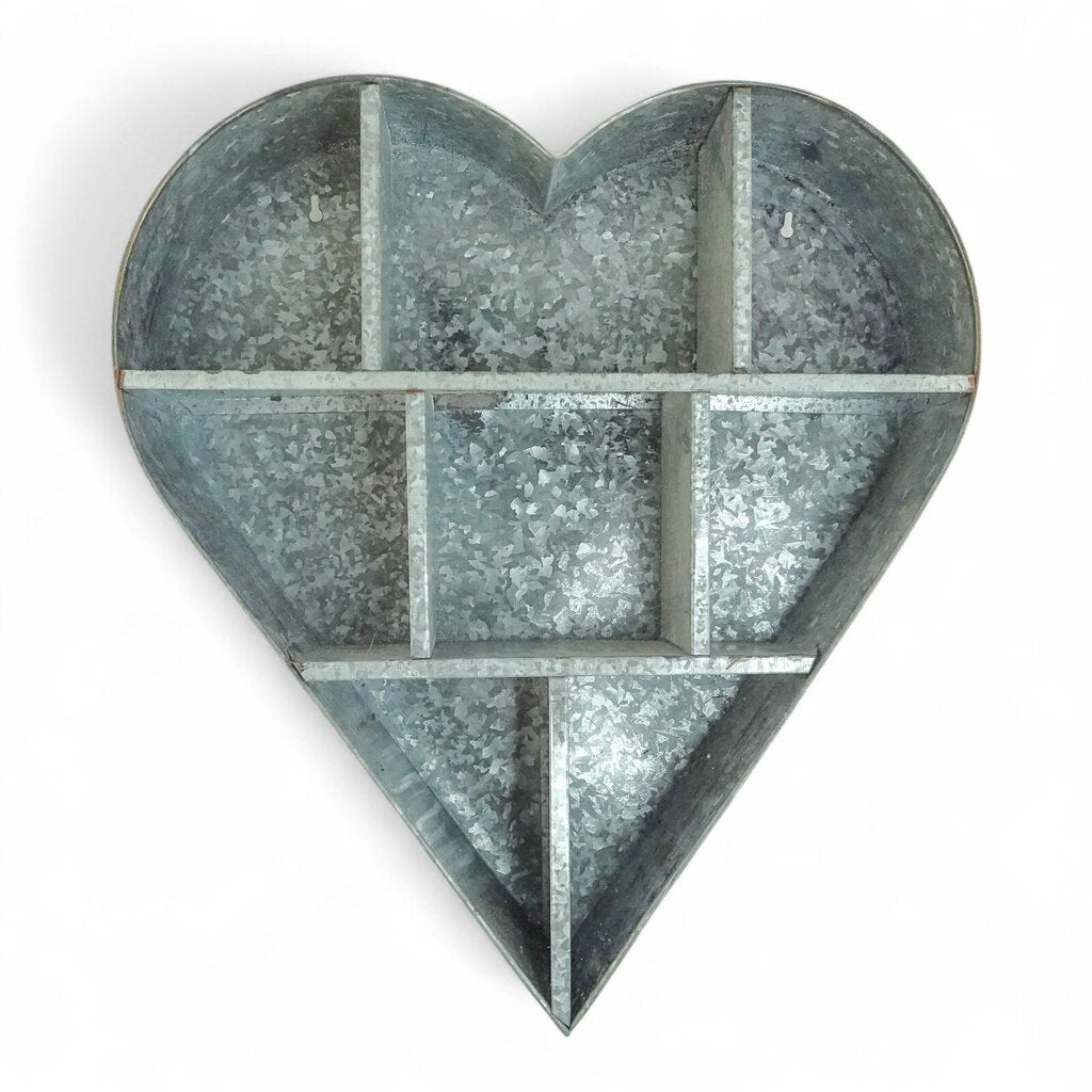 Galvanized Heart Wall Display