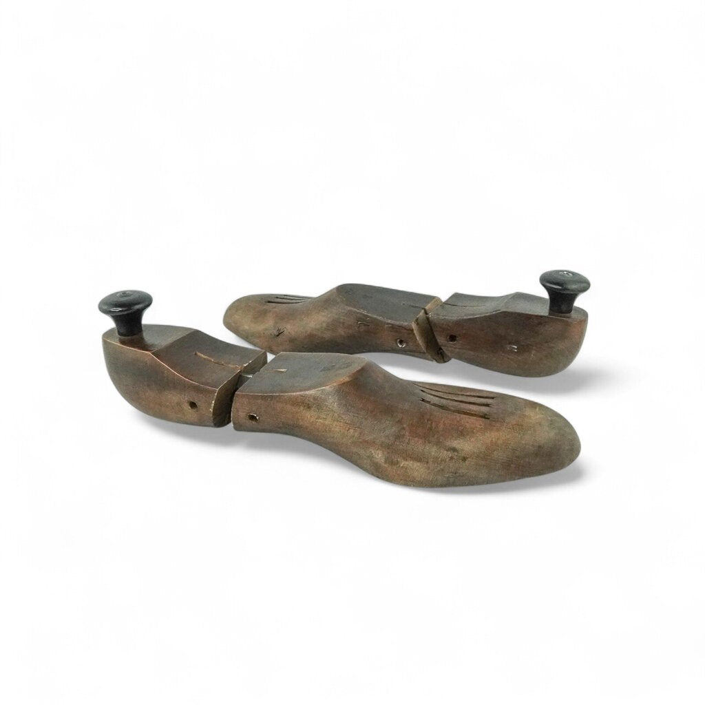 Pair of Vintage Wooden Shoe Molds