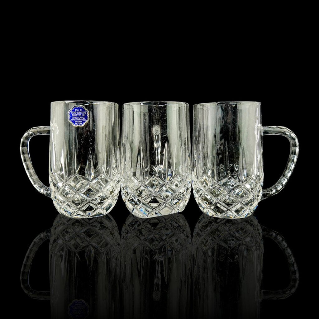 Set of 3 Crystal Mugs