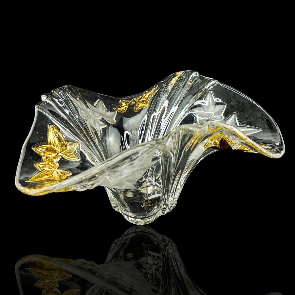 Crystal Bowl - Golden Ivy - BOX