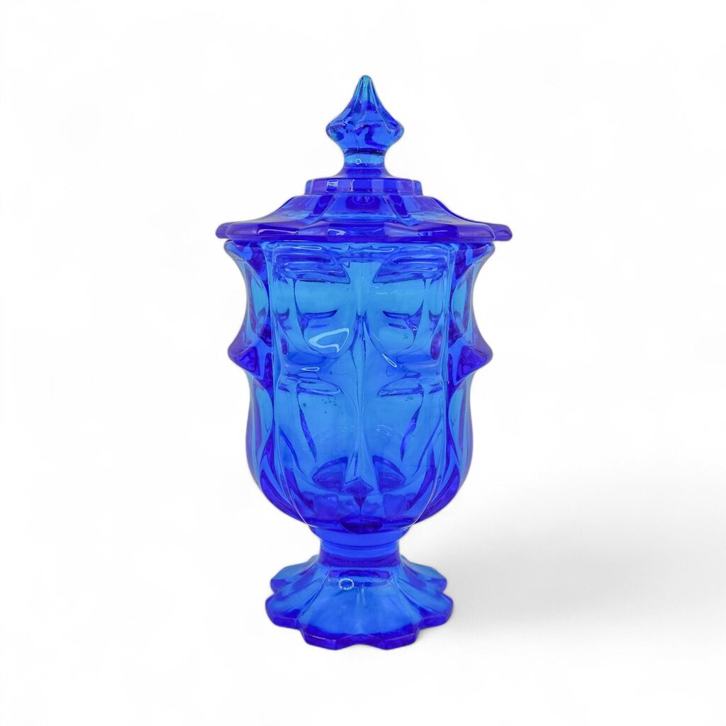 Vintage Lidded Glass Vase