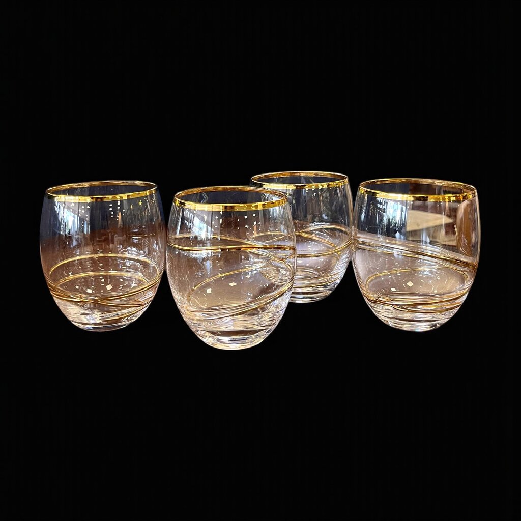 Set of 4 Stemless Wine Glasses