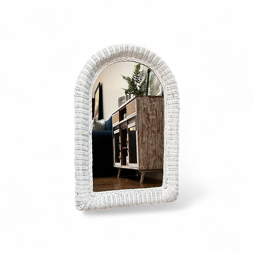 Wicker Framed Mirror