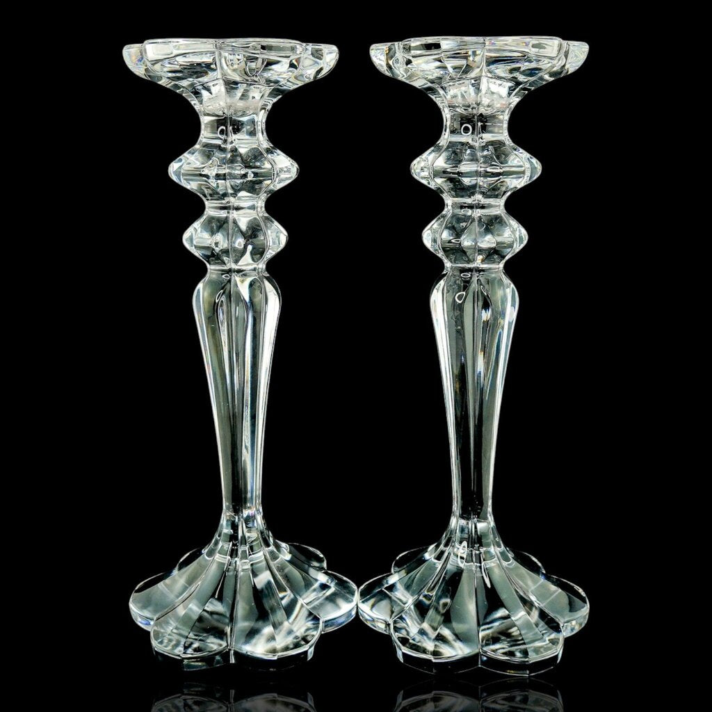 Pair of Flower Scallop Candlesticks