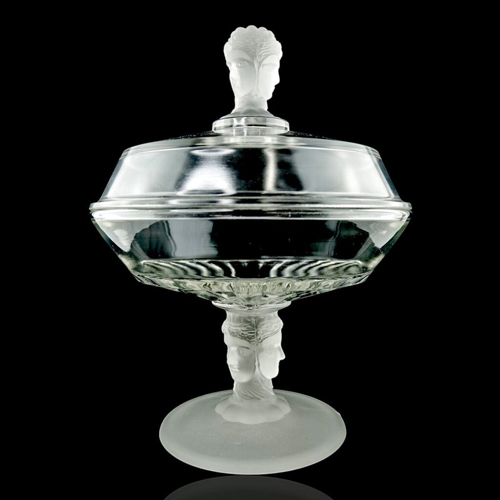 "Three Faces" Pedestal Compote