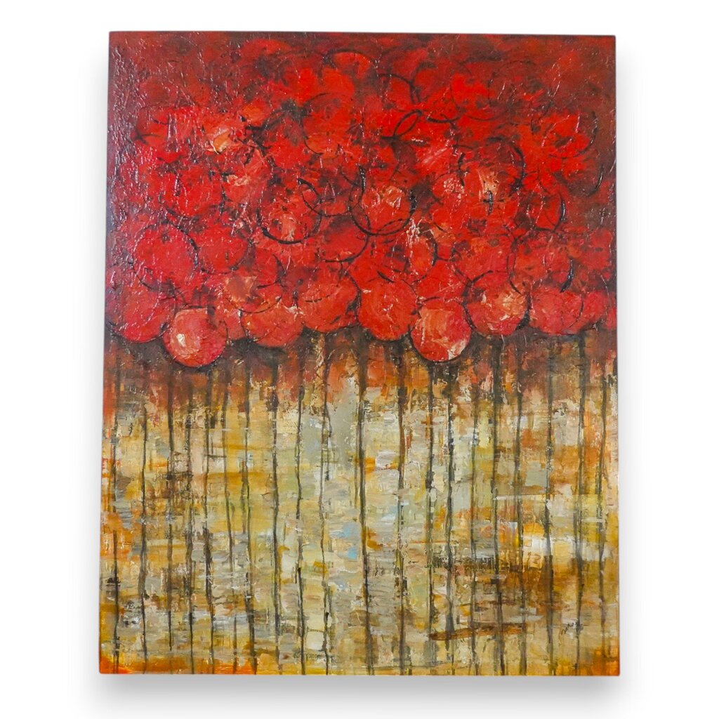 Abstract Textured Fall Trees