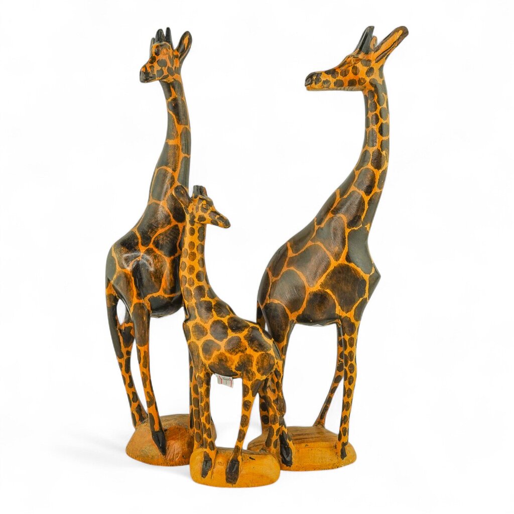 3 Piece Wooden Giraffe Set