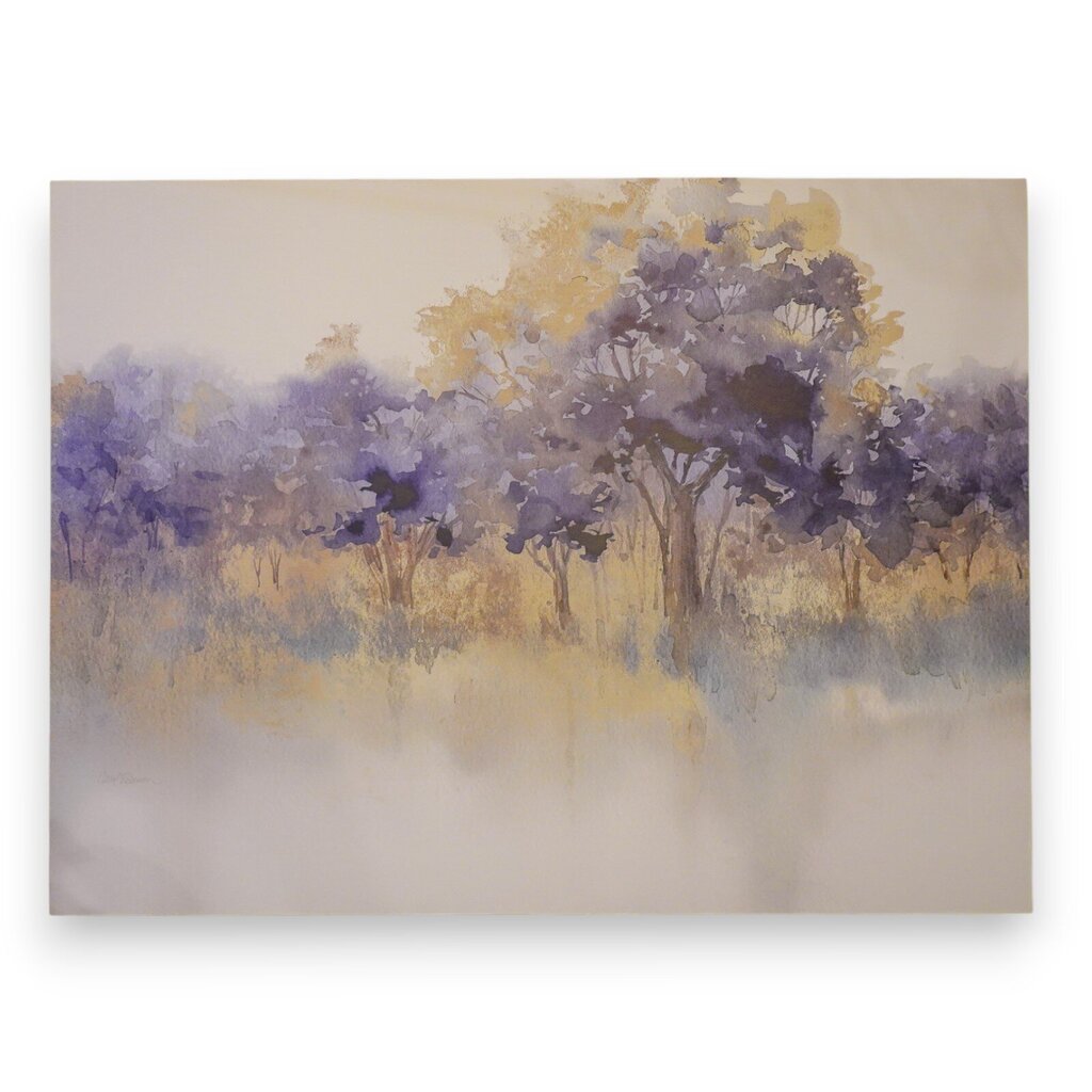 Watercolor Tree Fields Canvas