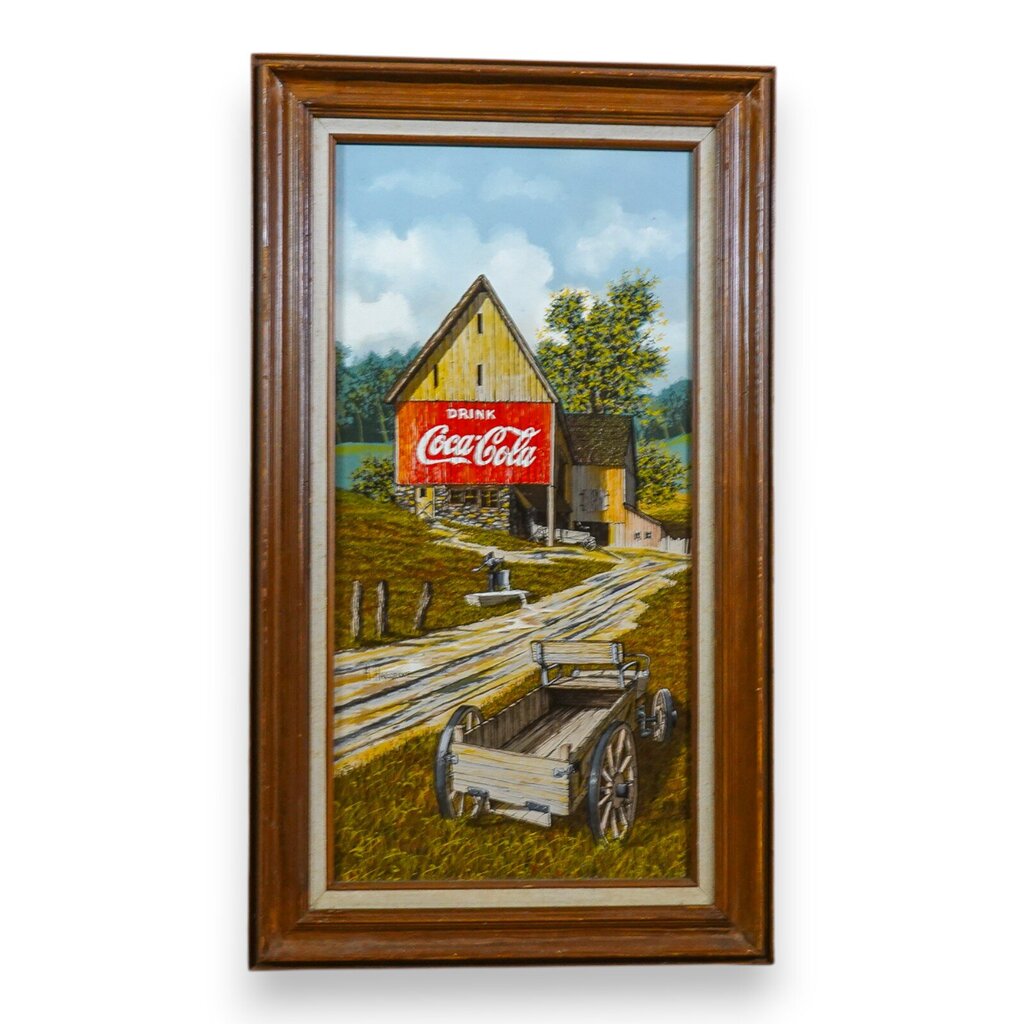 Vintage Coca-Cola Oil Painting - H. Hargrove