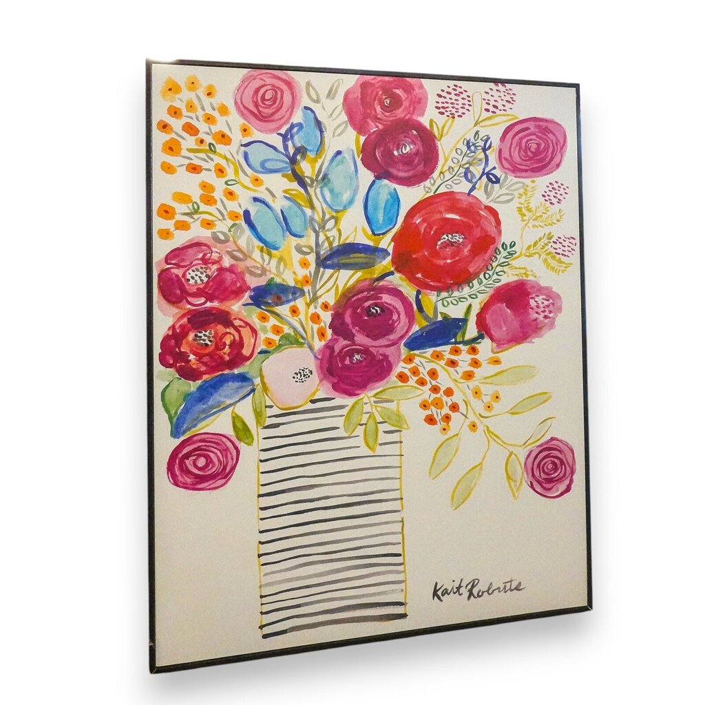 Bright Floral Framed Canvas