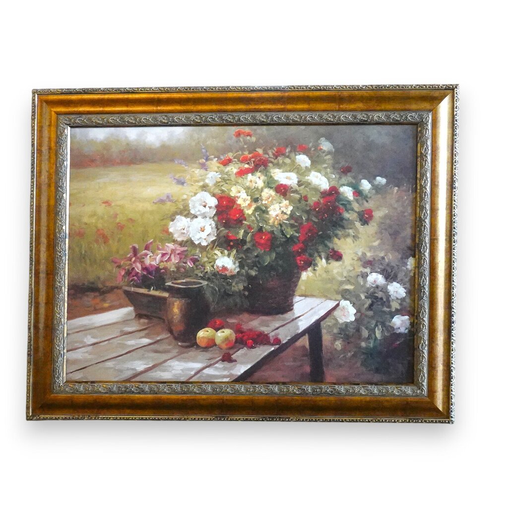 Flowers on Garden Table Picture