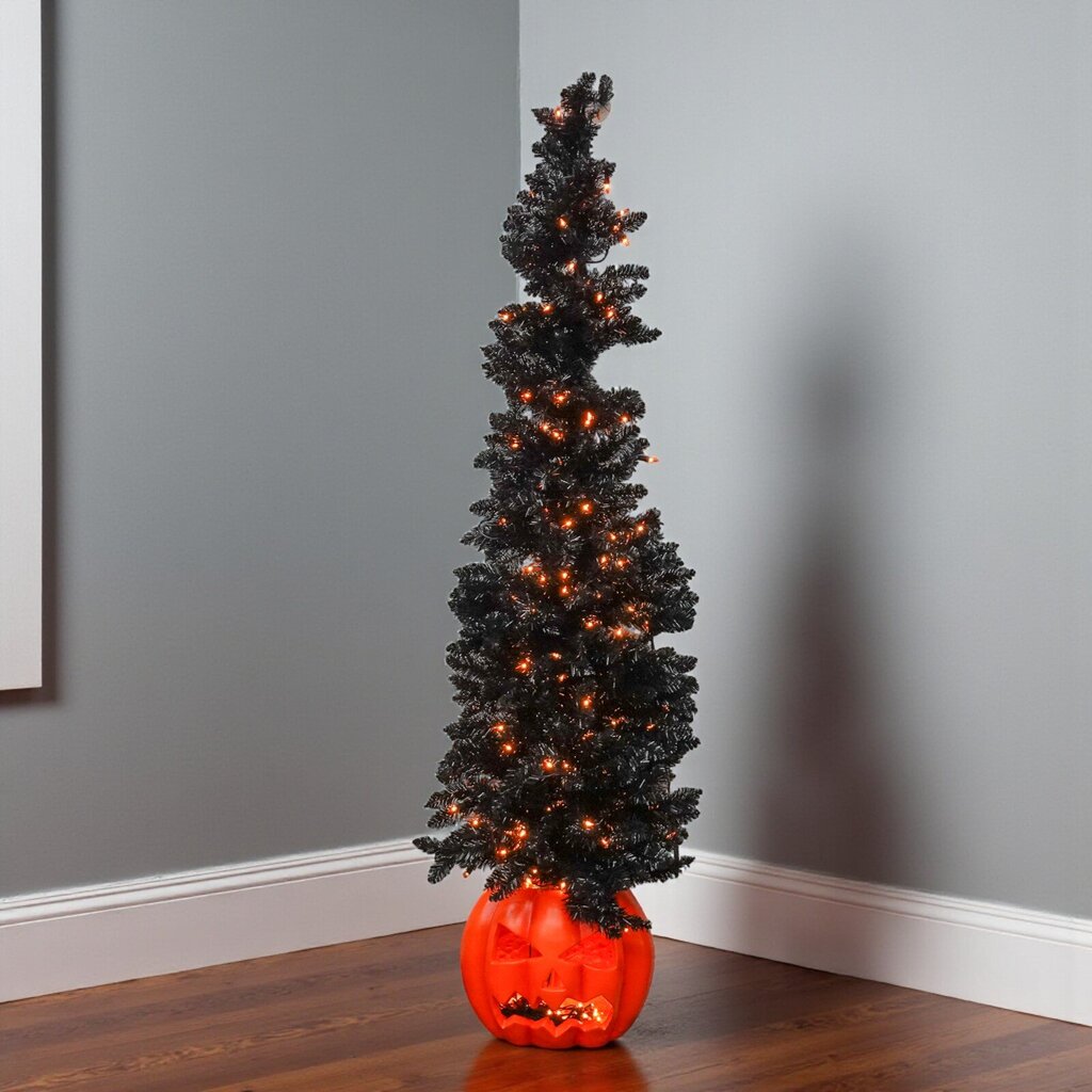 Light Up Tree in Pumpkin