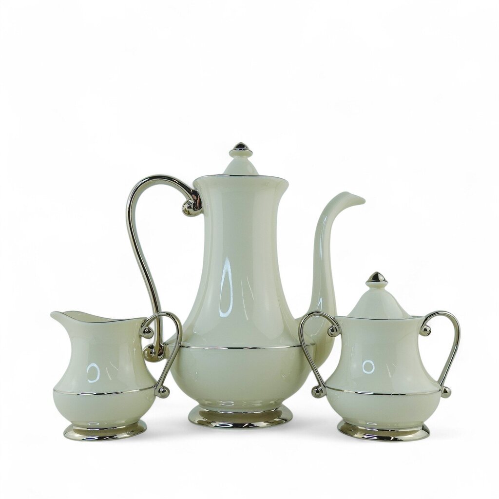 3 Piece Tea Set - Platinum Accent