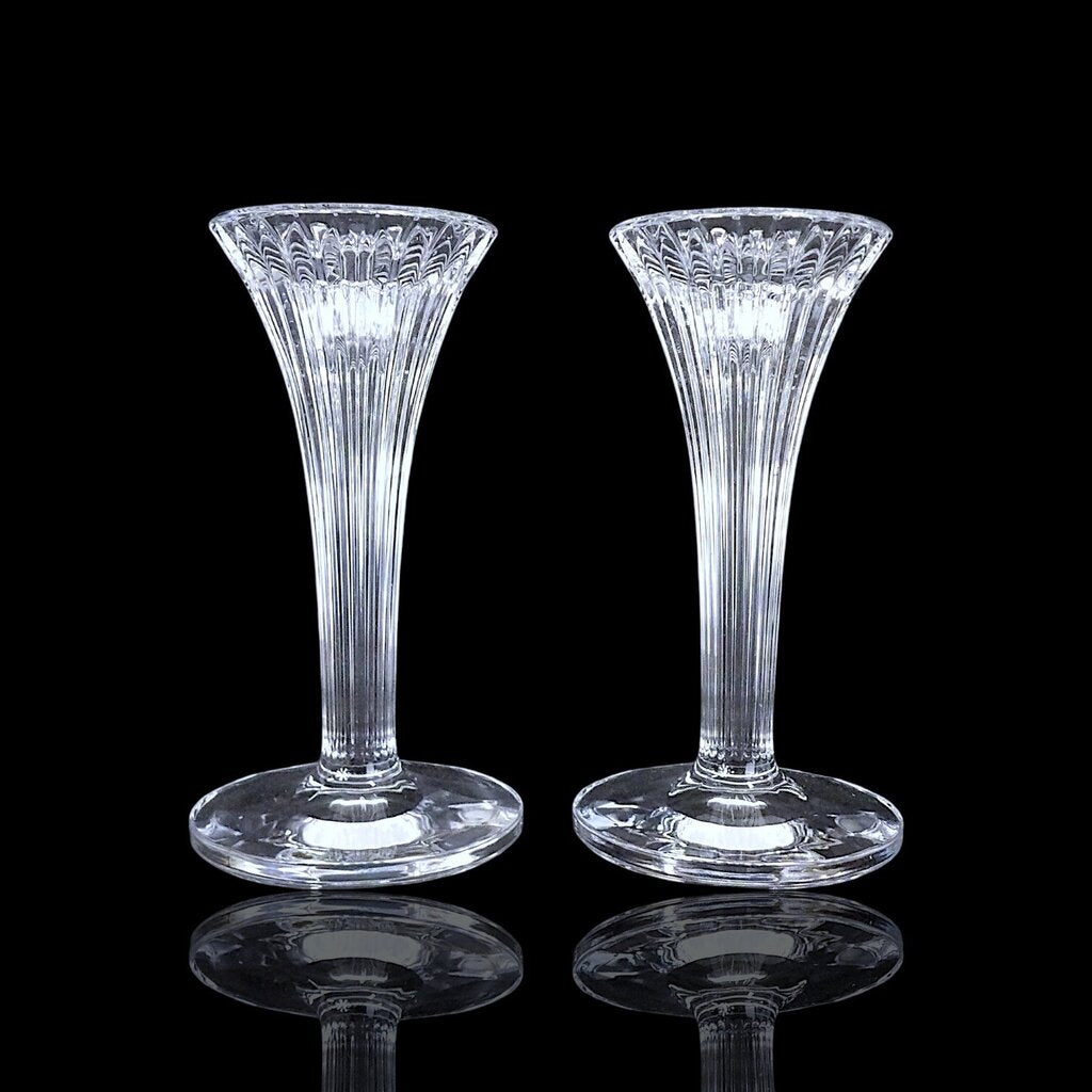 Pair of Crystal Corinth Candlesticks