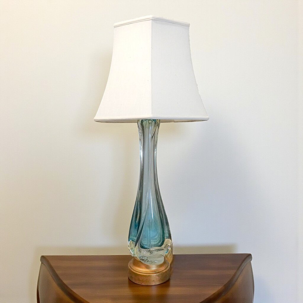 Vintage Sommerso by Seguso Style Art Glass Lamp