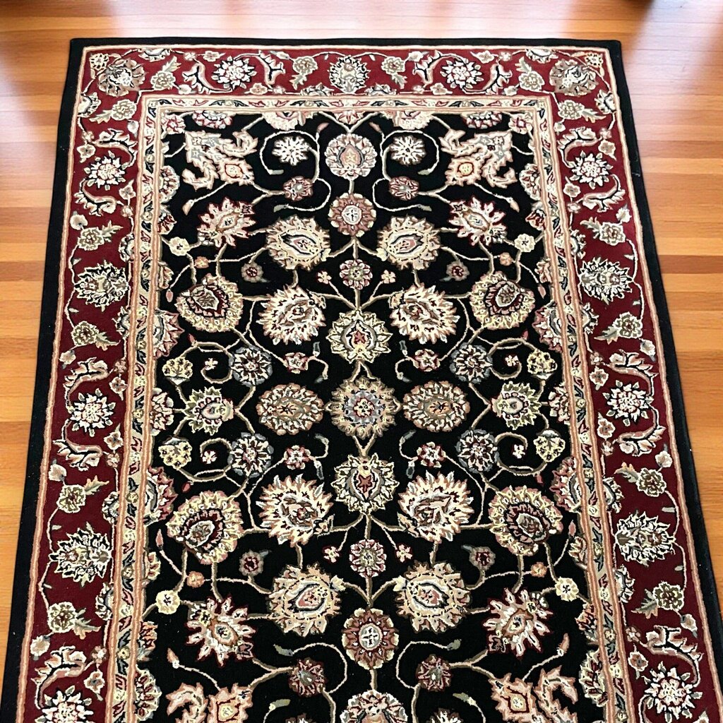Orig Price $720 - Nourison Home 2000 Collection Black / Burgundy