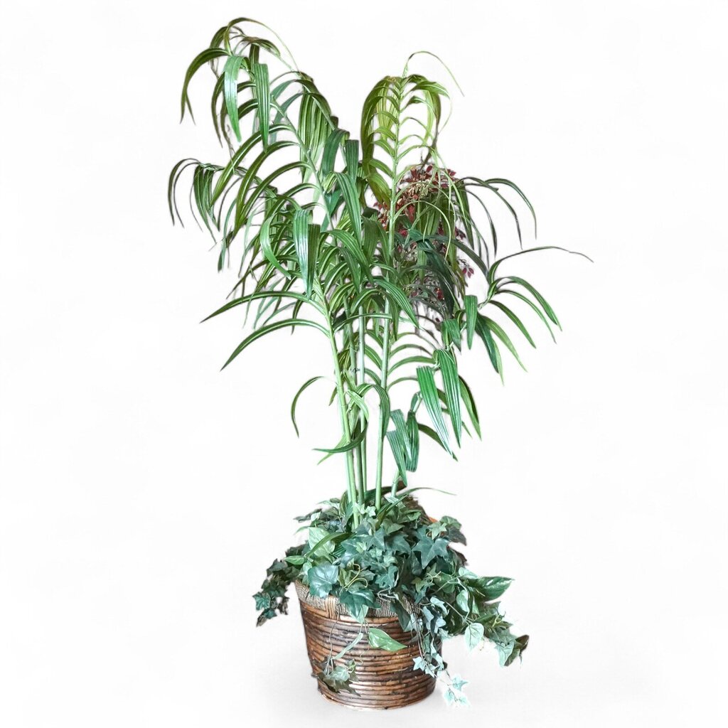 Faux Tree with Mixed Greenery in Planter