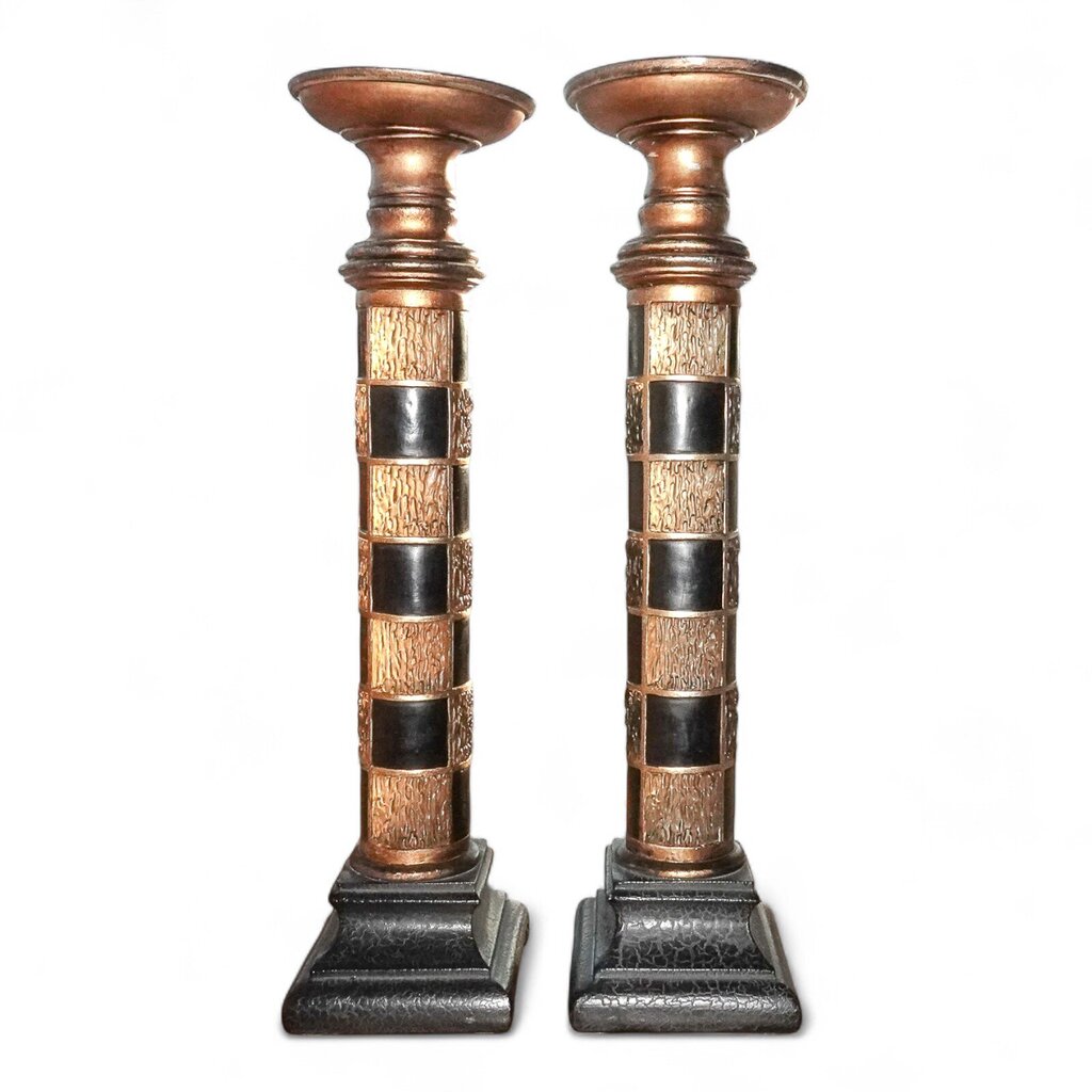 Pair of Harlequin Candle Holders