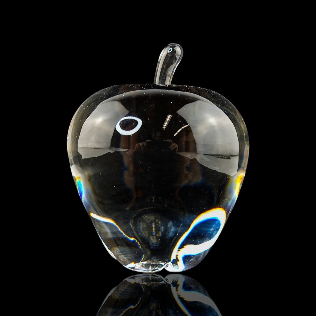 Crystal Apple Paperweight
