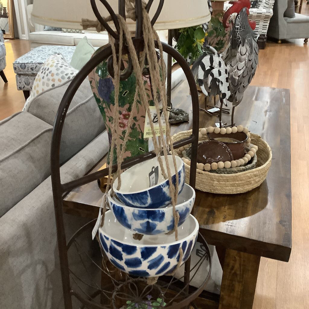 Set of 3 Hanging Bowl Planters