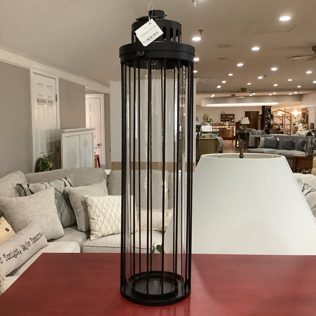 Tall Round Iron Lantern - Acosta's Home