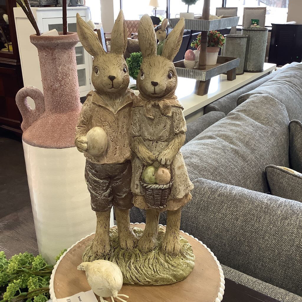 Resin Bunny with Eggs