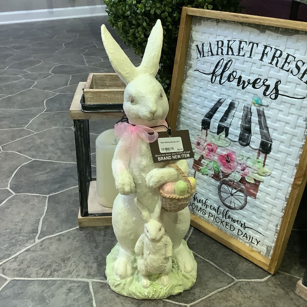 Resin Glittered Bunnies