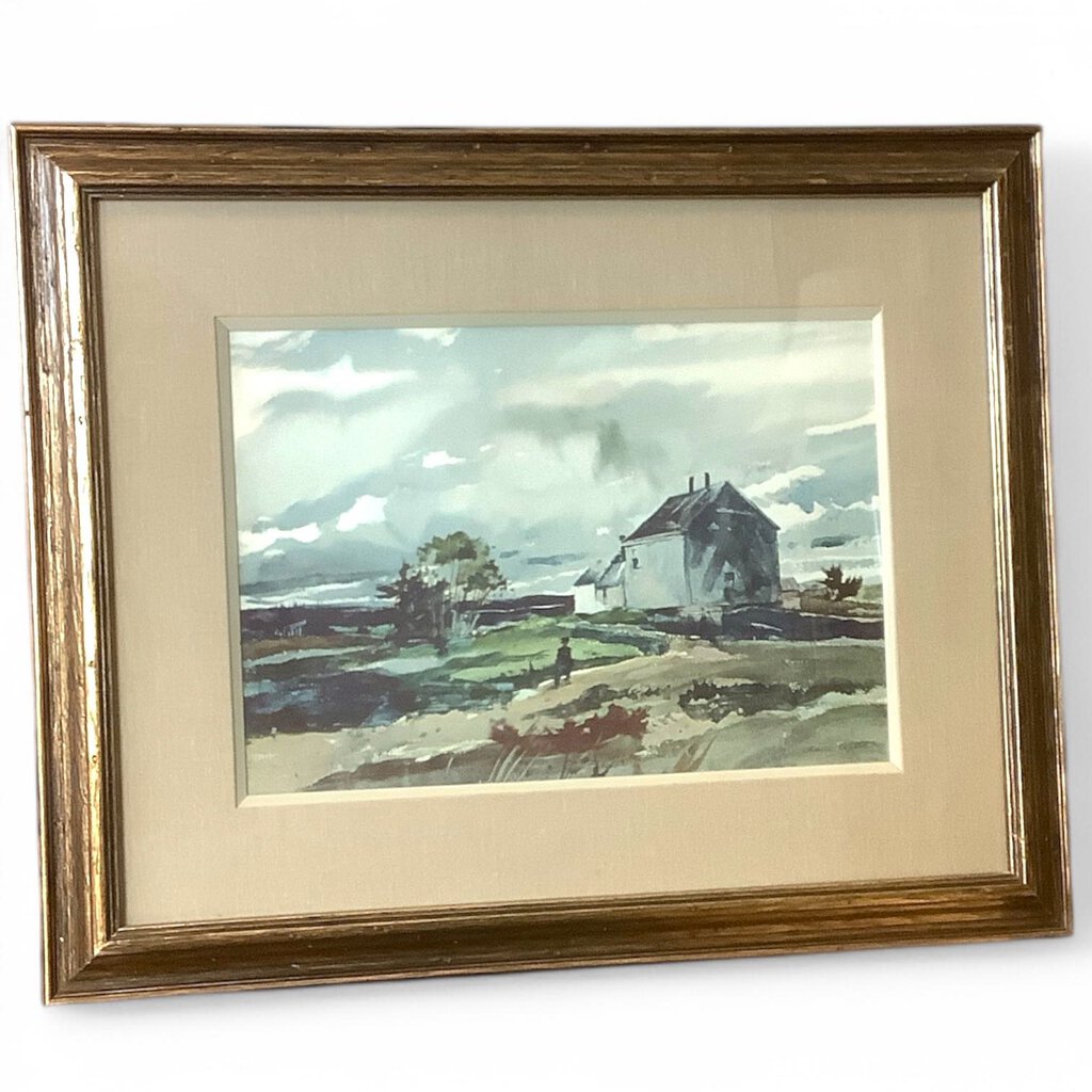 Contryside Watercolor Framed Art