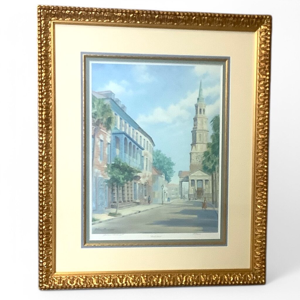 "Cologne Promenade" Framed Etching