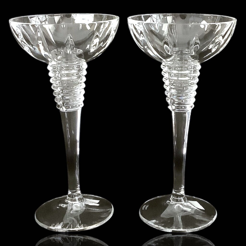 Set/2 Crystal "Gemini" Candlestick Holders