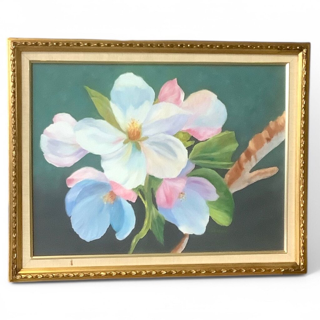 Orig. Price $295 - "Apple Blossoms" Oil Painting