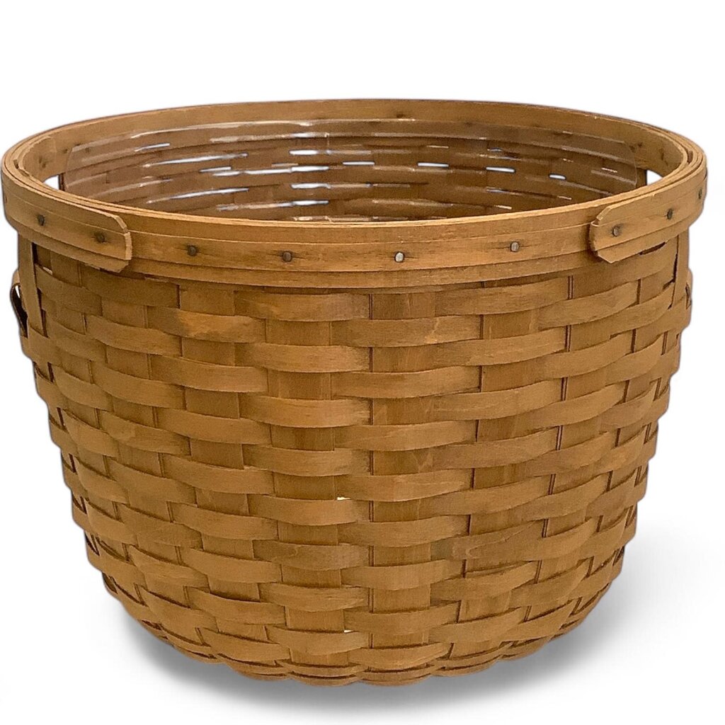 Large Round Woven Basket w/Plastic Liner