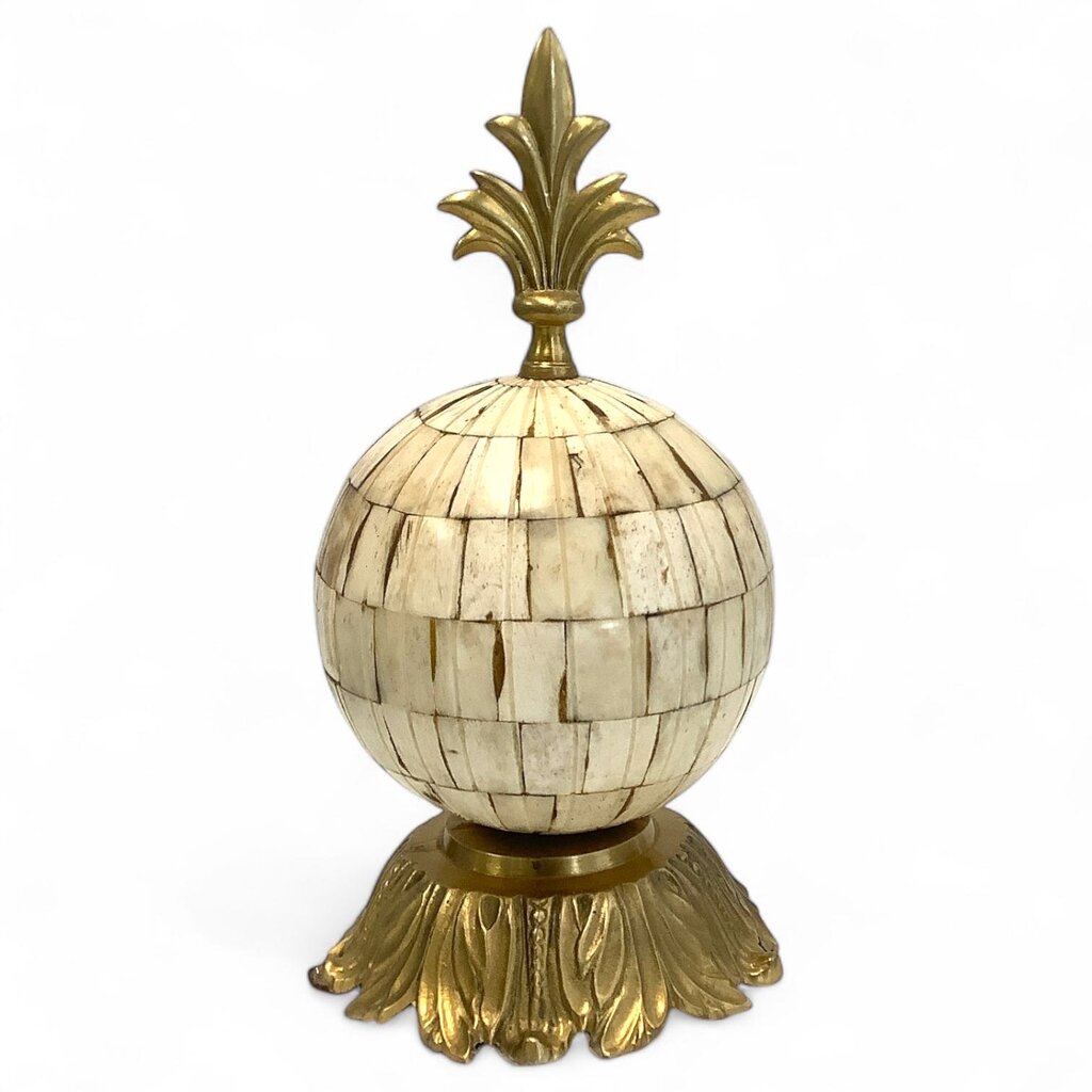 Orig. Price $145 - Inlaid Bovine Bone Globe