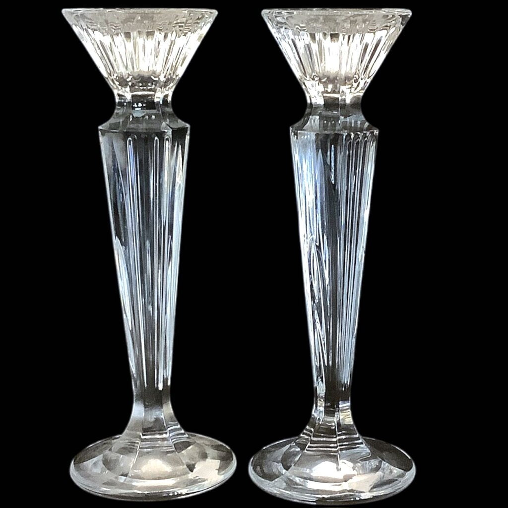 Orig. Price $200 - Pair of Crystal Candlesticks