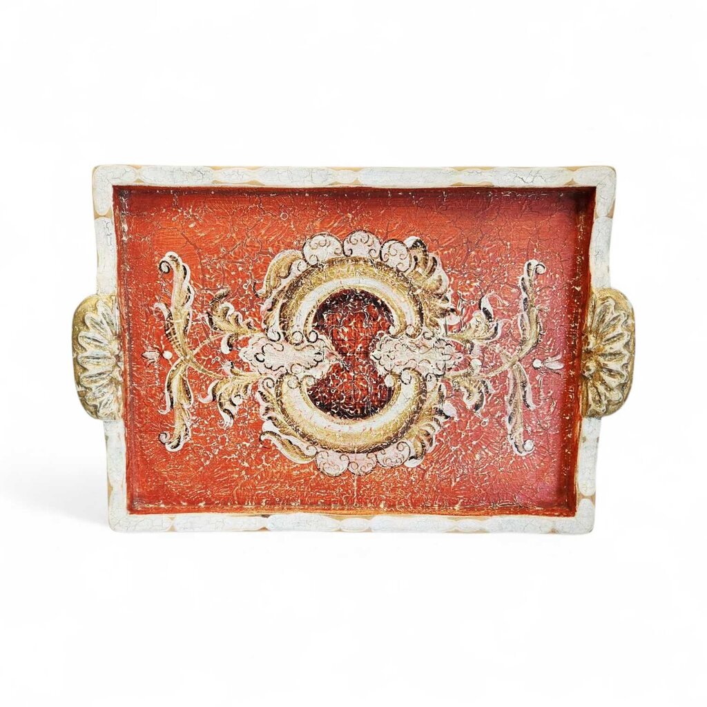 Wood Crackle Finish Serving Tray