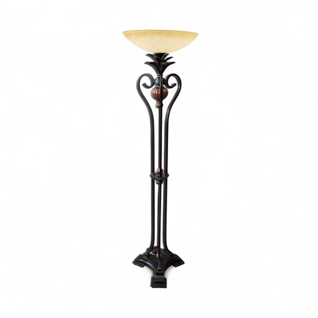 Andra Torchier Floor Lamp Frosted Shade