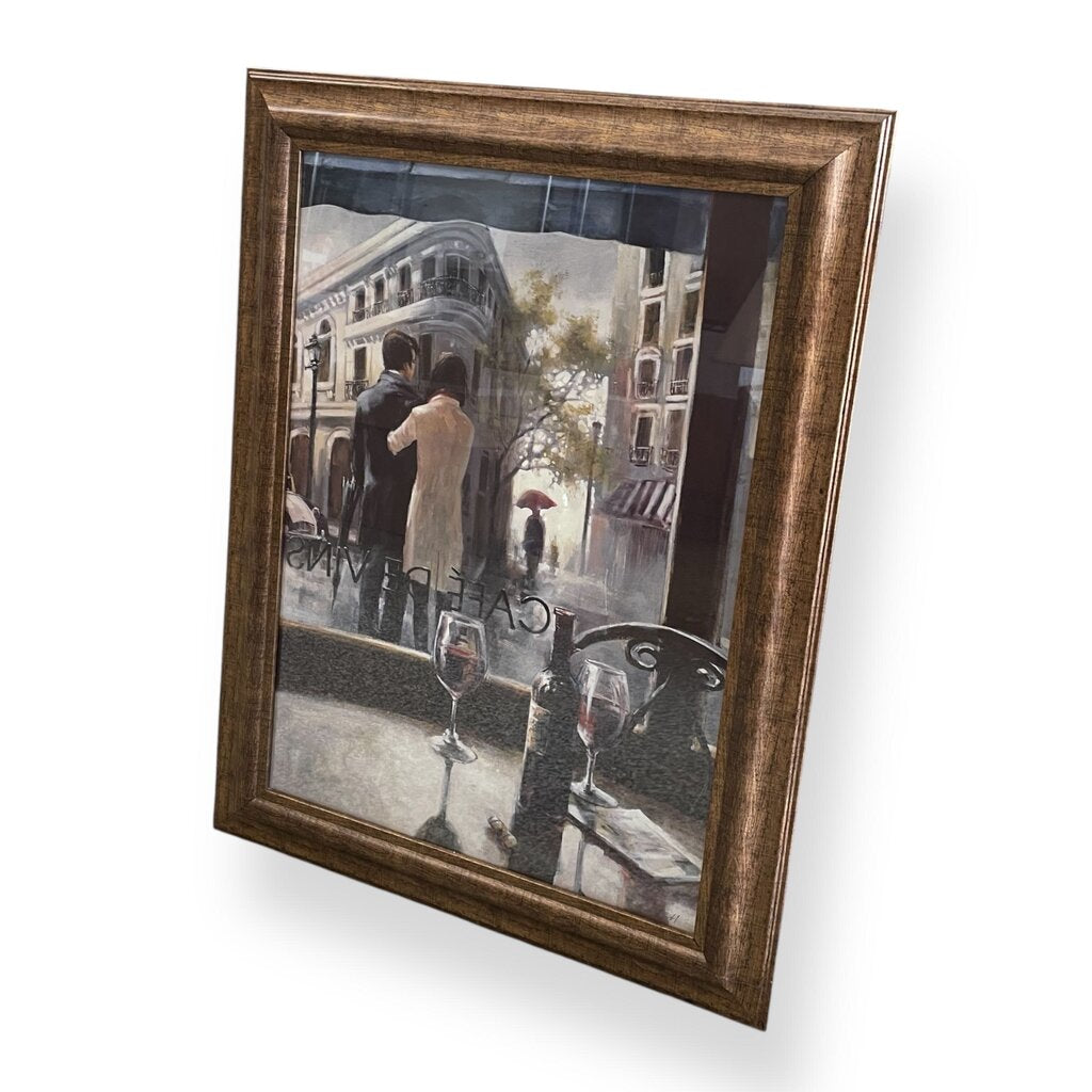 Orig. Price $150 - Cafe de Vins Framed Print