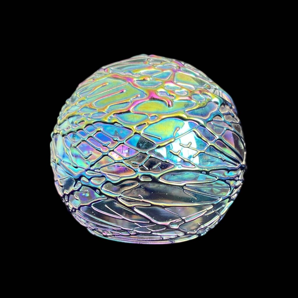 Iridescent Glass Paperweight
