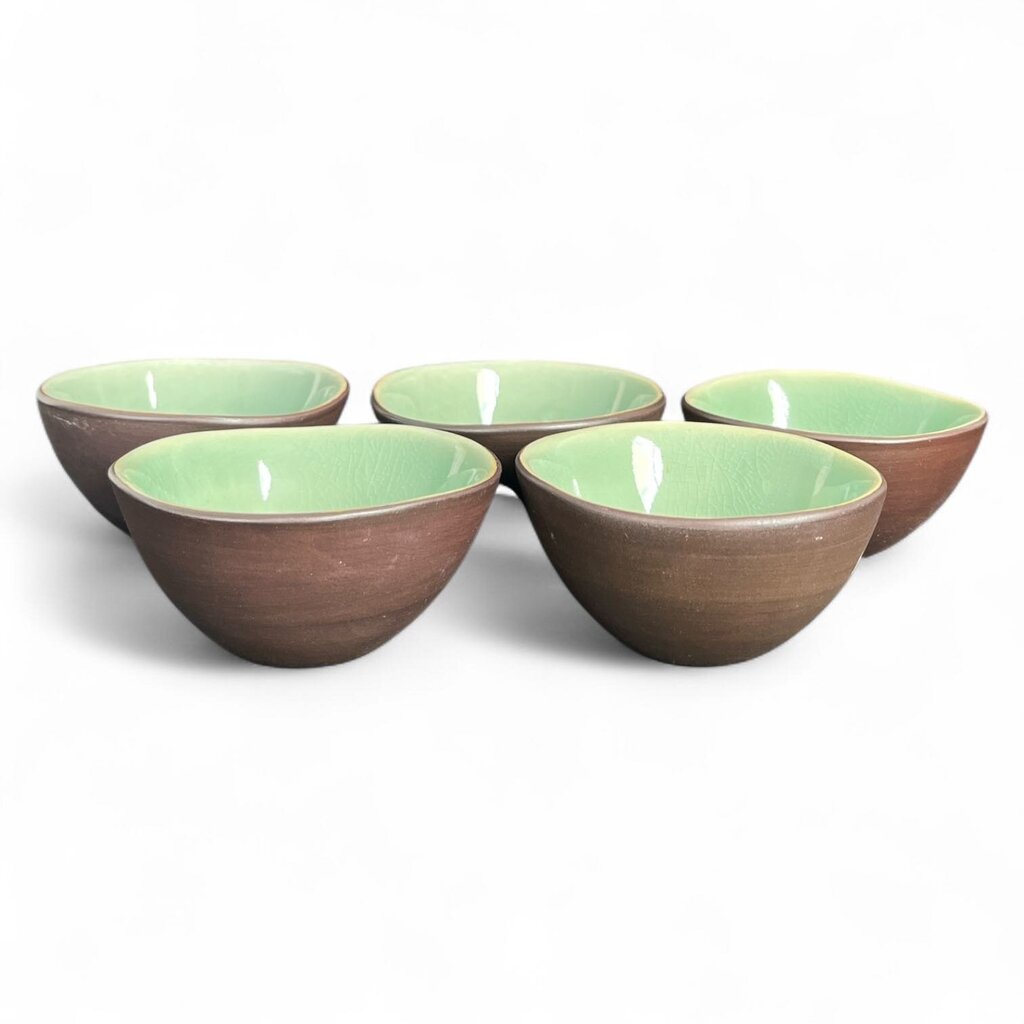 Set of 5 Stoneware Dip Bowls